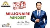 a man in a suit with the words top secret millionaire mindset