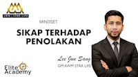 a man in a suit and tie with the words'sikap terhadap penulanan'