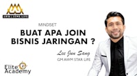 a man in a white suit with the words but apa join bisnis jaringan?